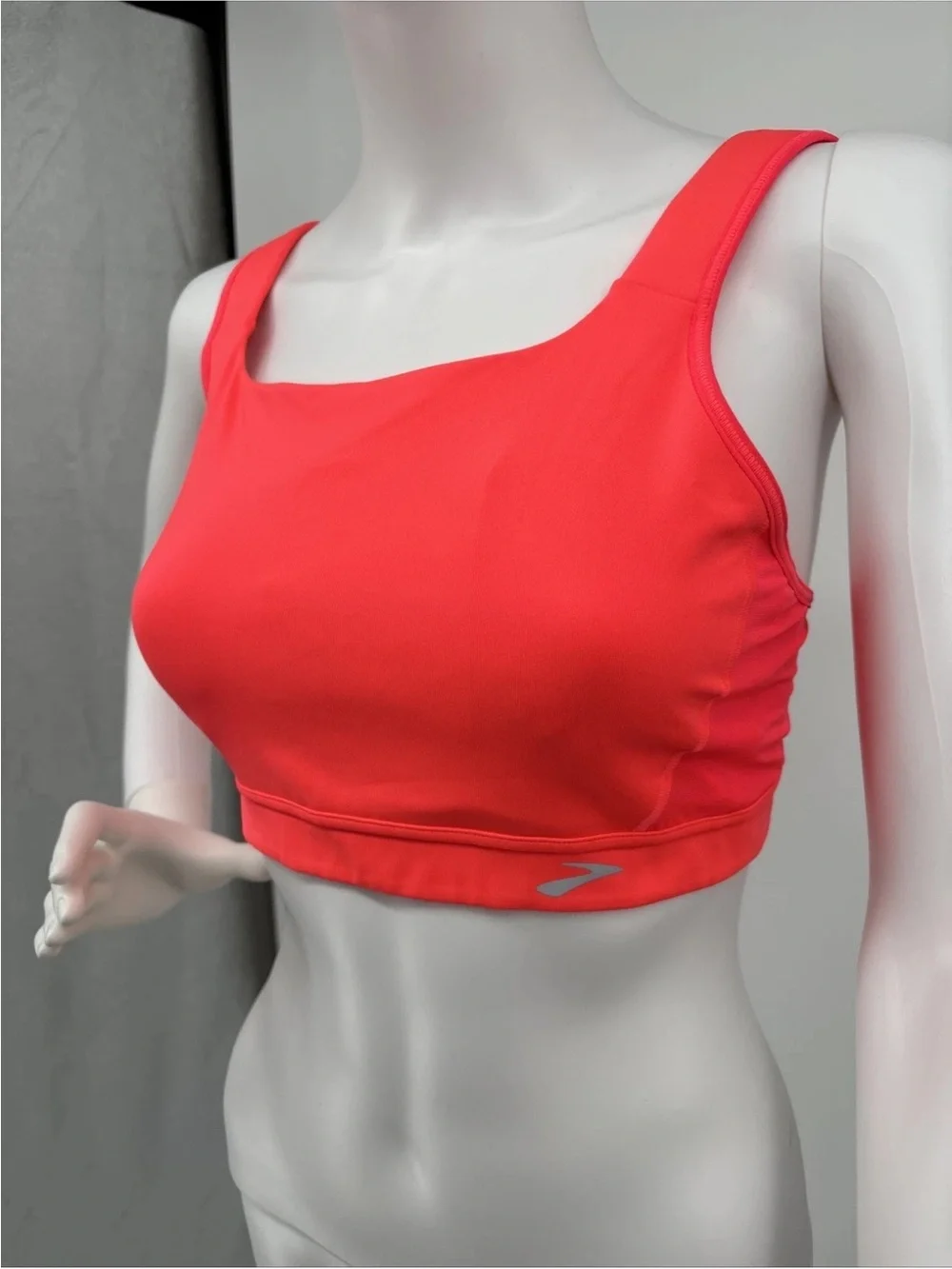 Sz 34F Brooks convertible Bright cayenne  Athletic Sports Bra for gym running - Picture 4 of 16